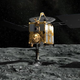 Artist’s concept of the Hayabusa2 probe taking an asteroid sample.